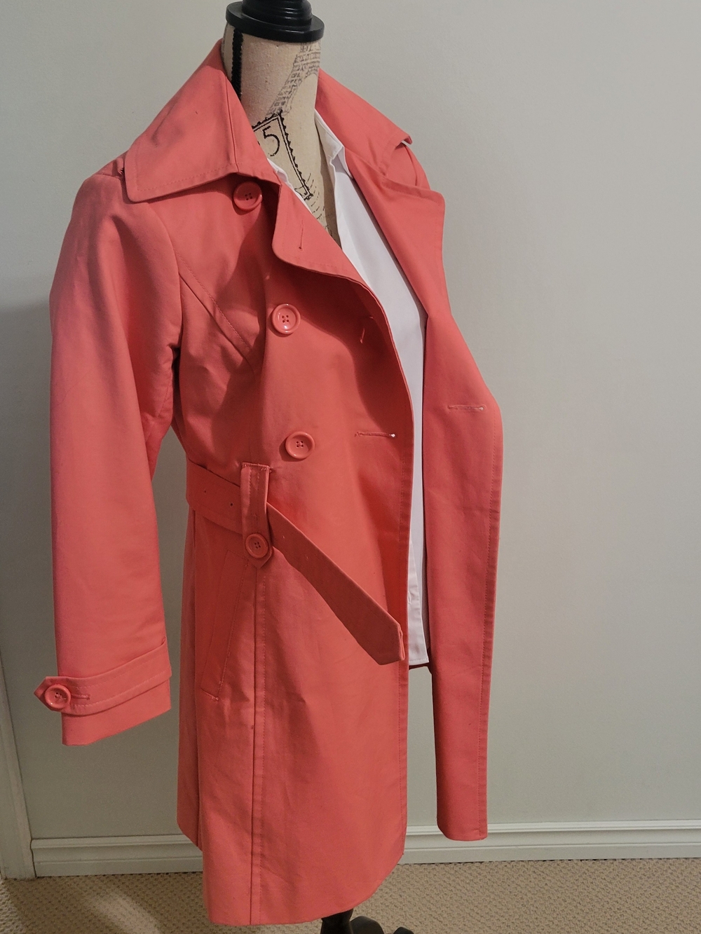 Women’s Coral Trench Coat - Unbranded